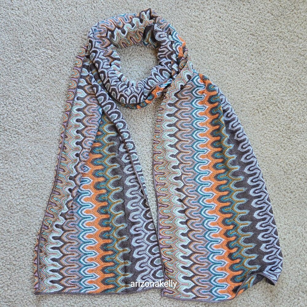 NWOT Missoni Crochet Open Weave Scarf - Picture 3 of 14